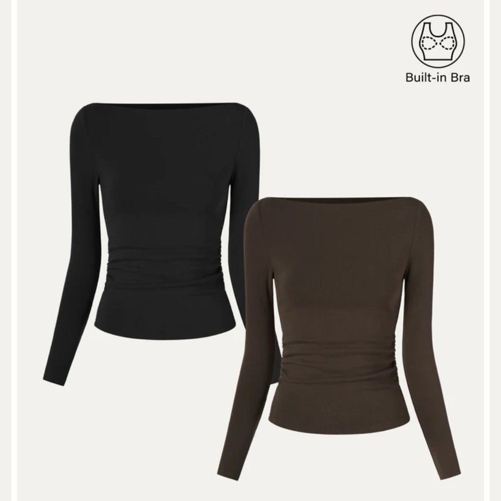OGL Women's Long Sleeve Tops - Black and Brown